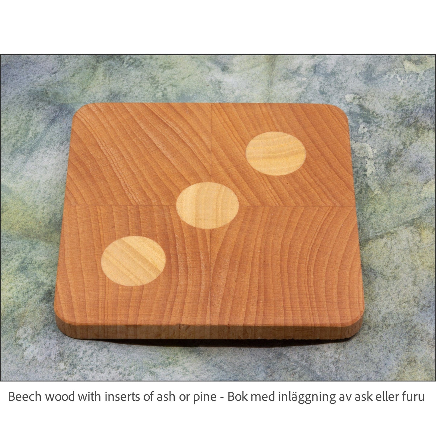 WoodMovement Wooden coasters DIE - Set of Six Wooden Coasters with Die Pattern #CO-DI01